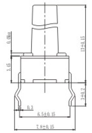 6.2*6.2MM Switches Structure DiagramRTS(M)(A)(T)(G)-6 