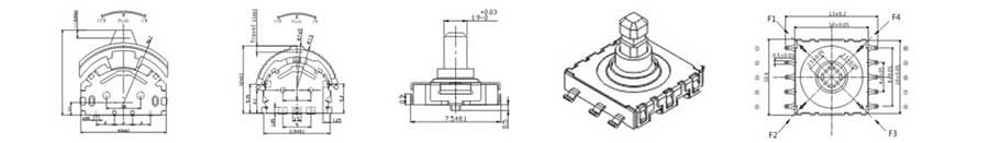  Multi-function Tactile Switches Structure Diagram RDW/RFD 