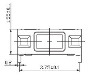 Mini Horizontal Push Tactile Switches R10 Structure Diagram